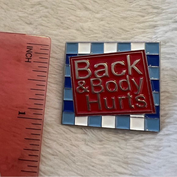 Back and body hurts lapel pin - Picture 2 of 3